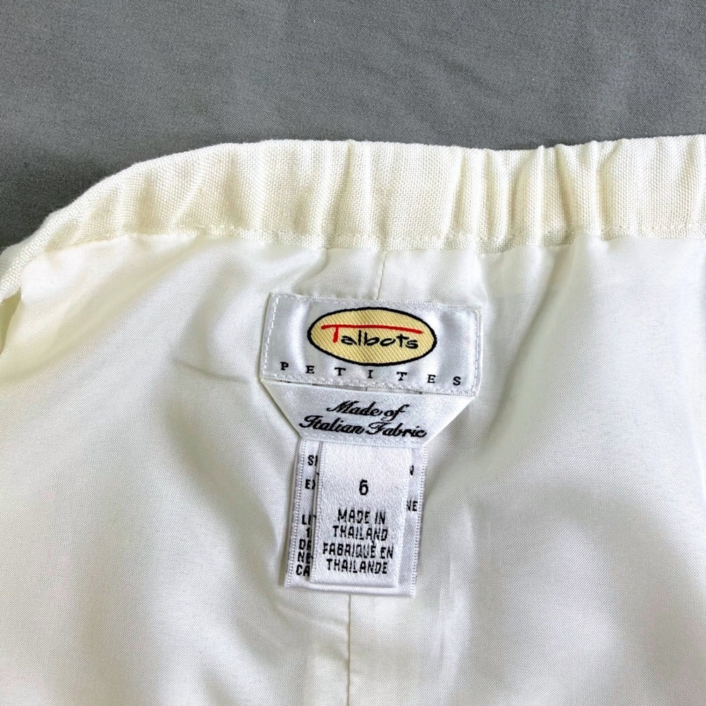 Talbots Petites White Linen Blend Maxi Skirt Size 6P Italian Fabric NWT - Picture 3 of 12